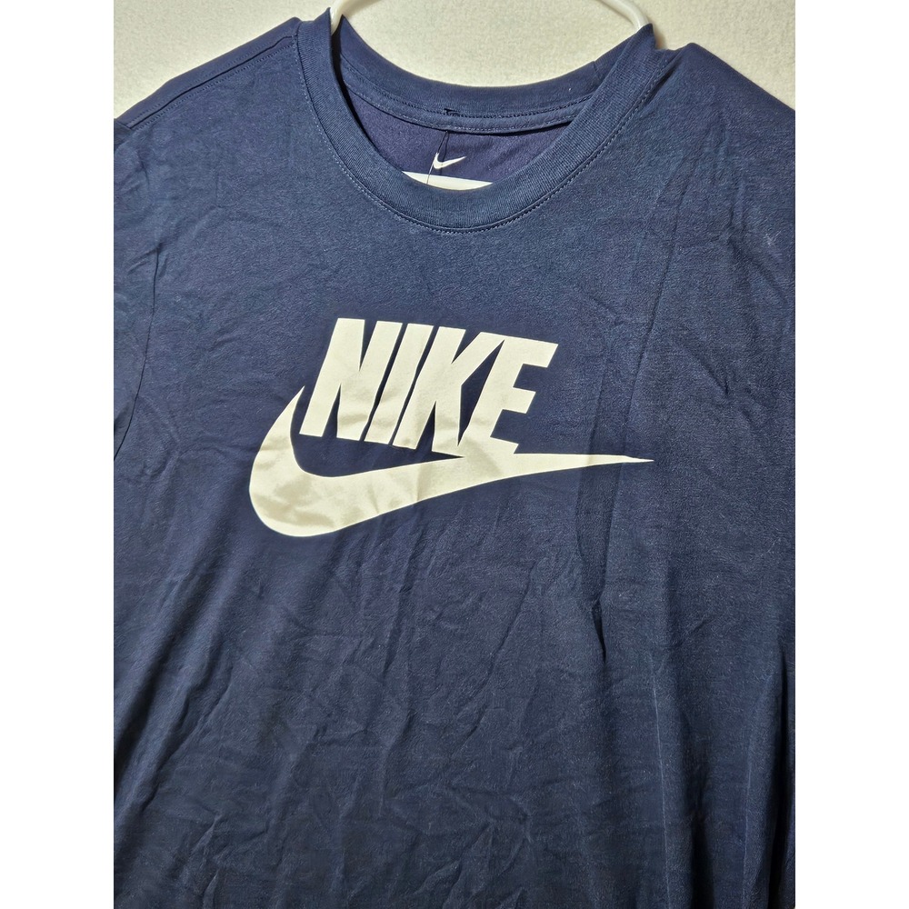 Nike Legend Swoosh Logo Graphic T-Shirt, Navy Blue/Wht, Men's LG, BV1919, Unused - Picture 3 of 8